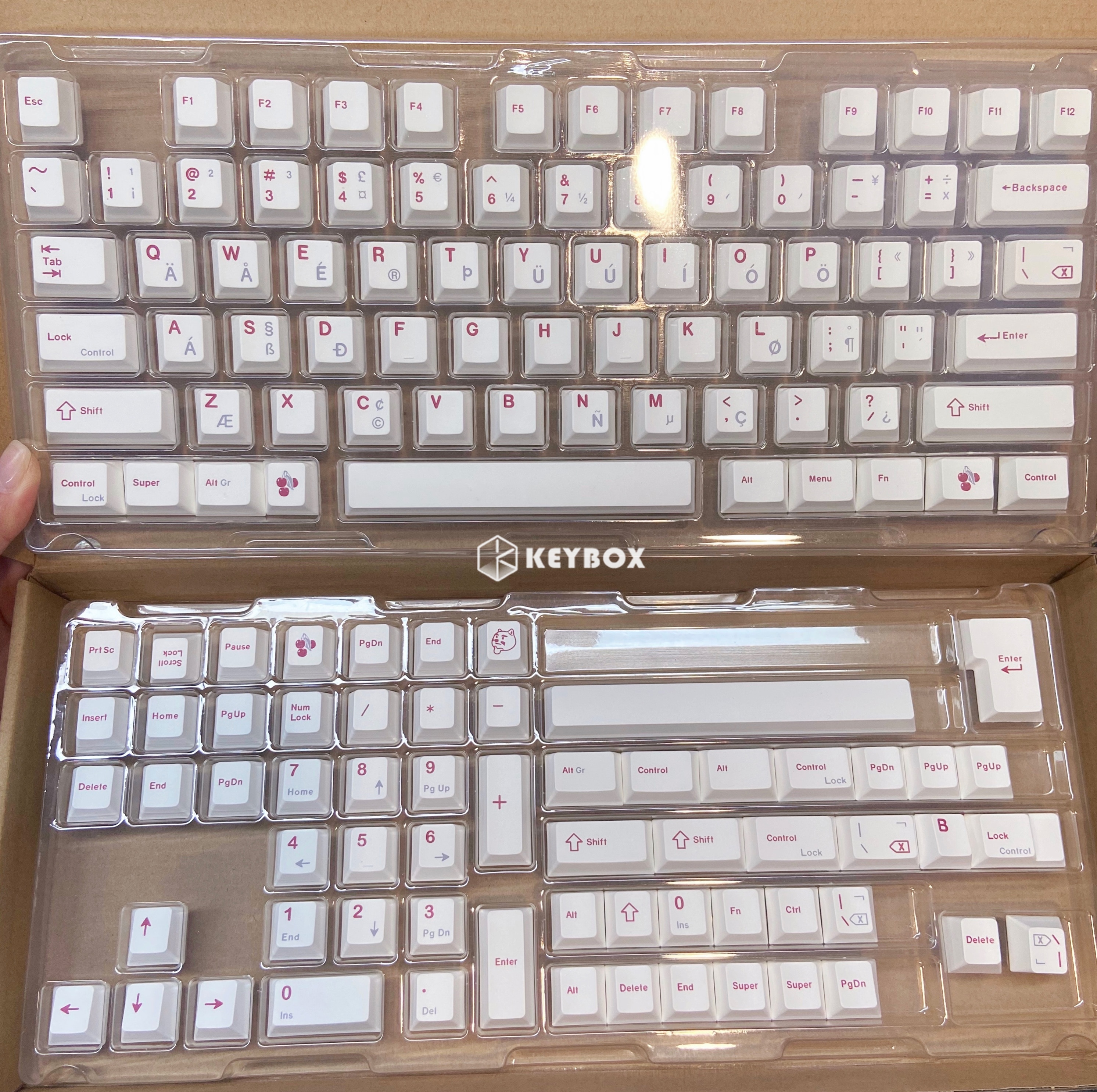 KeyBox Burgundy Red Ireland Themed Keycaps Mehcanical Keyboard DIY Keycaps Cherry Profile