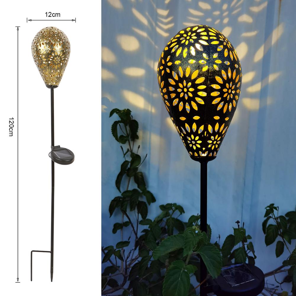 Vandtæt solcellelampe have led lanterne hængende udendørs sol lampe oliven form følsom sensor kontrol soldrevet lampe: Type 7