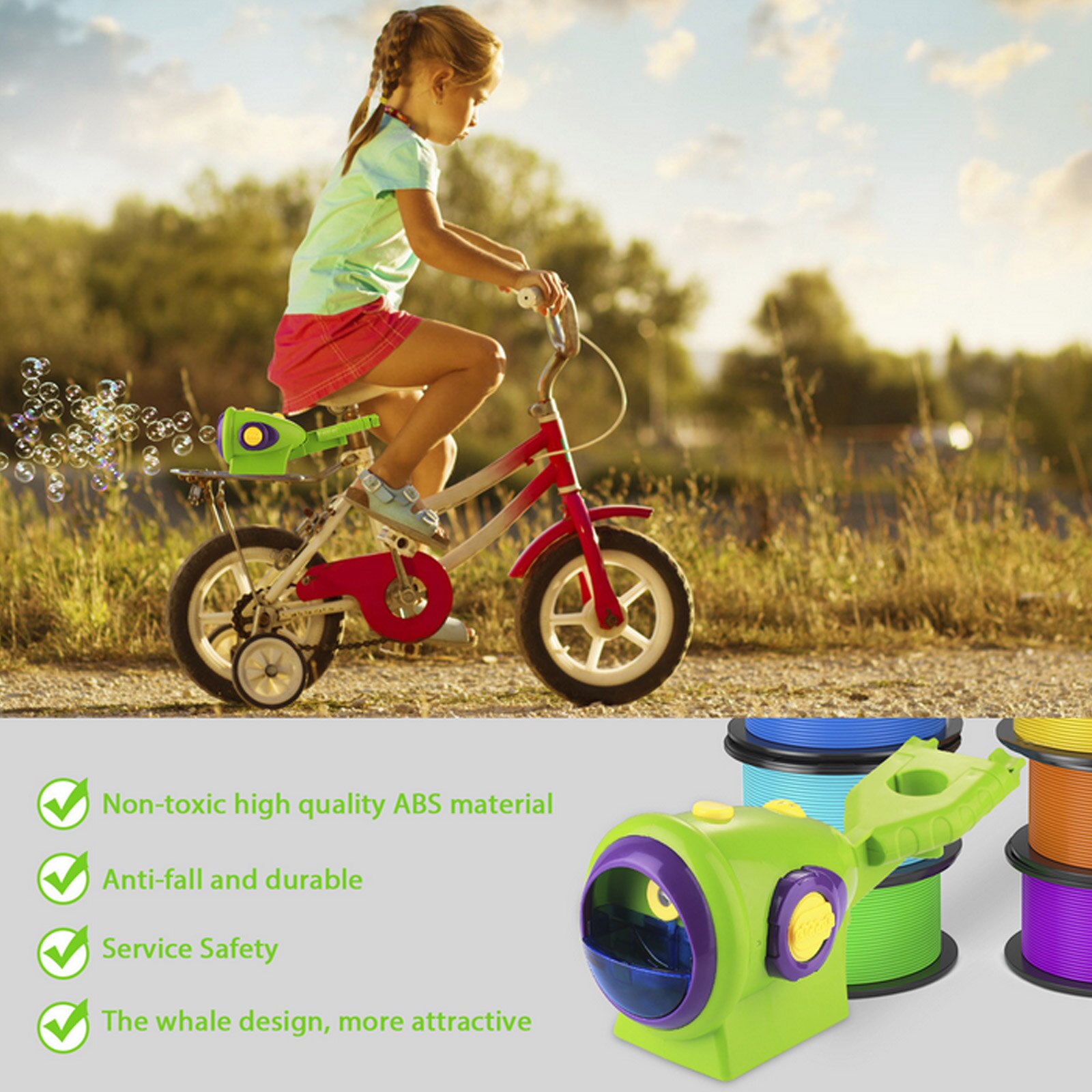 Bike Bubble Machine Automatische Bubble Blower Maker Installeren Op Fiets Voor Kids Kinderen Baby Bad Outdoor Indoor Party Games Speelgoed