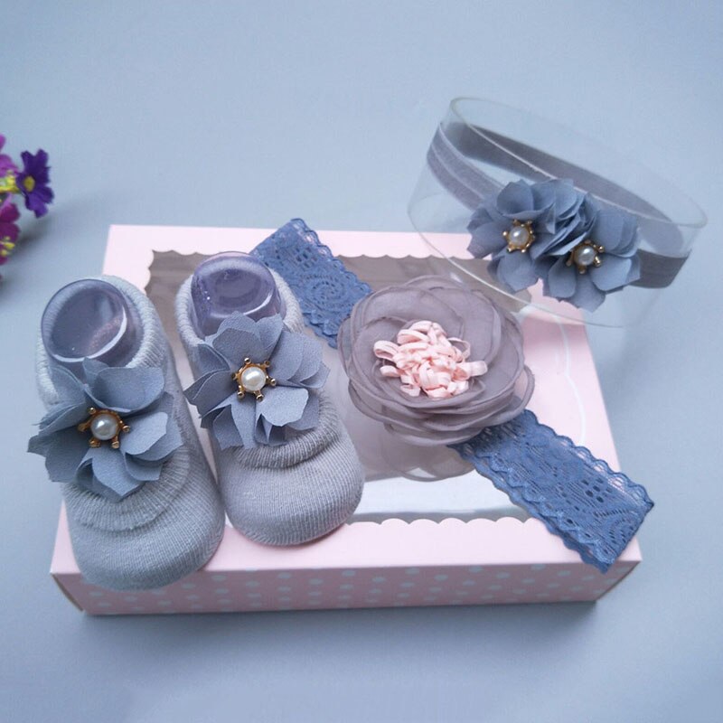 Chaussettes pour bébés et garçons | Adorables, nœuds de princesse, chaussettes à fleurs et perles, serre-tête, de né