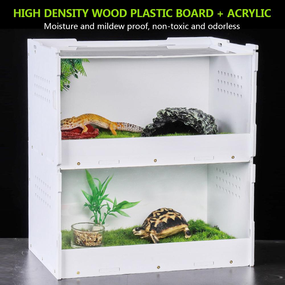 Boîte d'élevage de Reptile pour animaux de compagnie Double boîte d'élevage d'insectes serpent araignée lézard Scorpion mille-pattes boîte d'élevage
