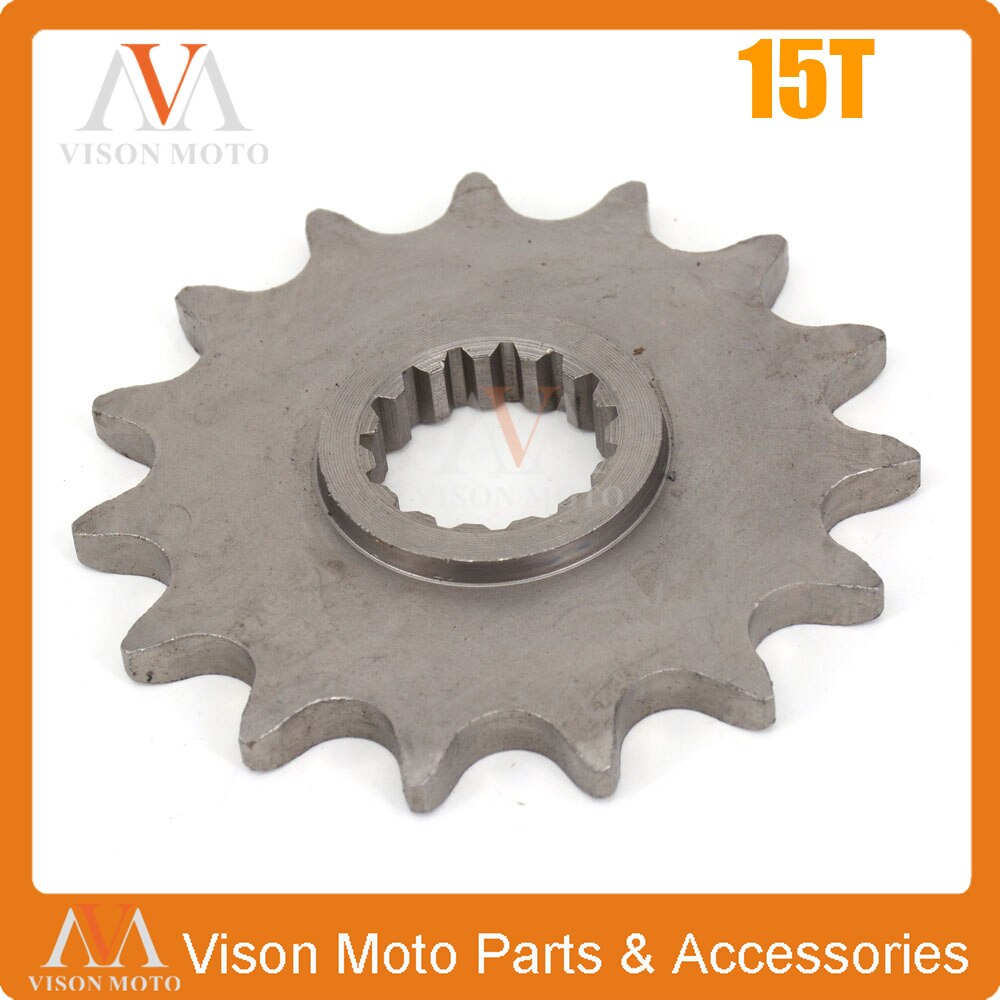 13 14 hampaat eturatas ktm 125 250 enduro eri 125 kuusi päivää  lc2 125 exc 250f mx250 sx250 sx250f sxf 250 xc250f xcf 250: 15t