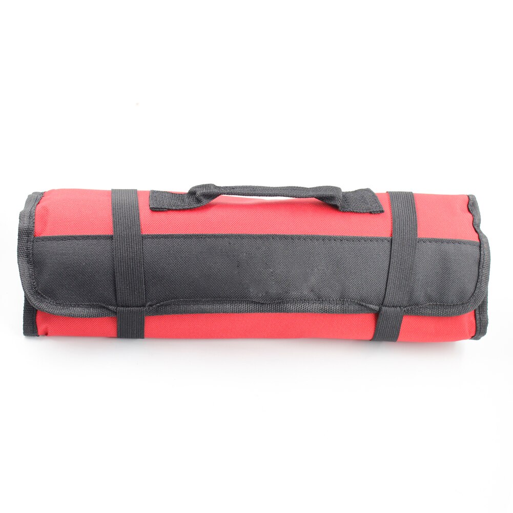 Multifunction 600D Oxford Cloth Wrench Bag Folding Tool Roll-up Bag Storage Pocket Portable Tools Pouch Case Organizer Holder: Red
