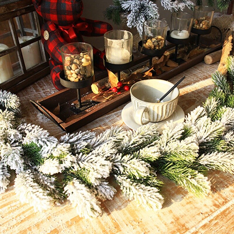 Seasonal Artificial Christmas Garland Pine Cypress Greenery Garland Outdoor Winter Decor