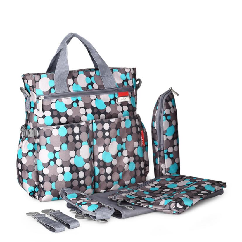 Barsel baby bleie bag multifunksjon baby bleie poser skrive ut vanntett stelle bag barnevogn poser: T6216h