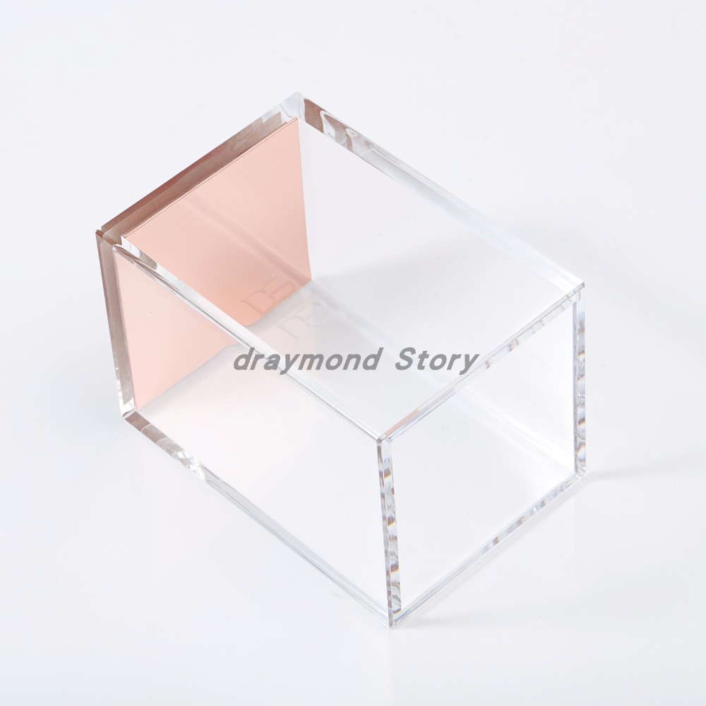 Premium Acryl Schaar & Rose Gold Potlood/Pen Bekerhouder Bureau Kit