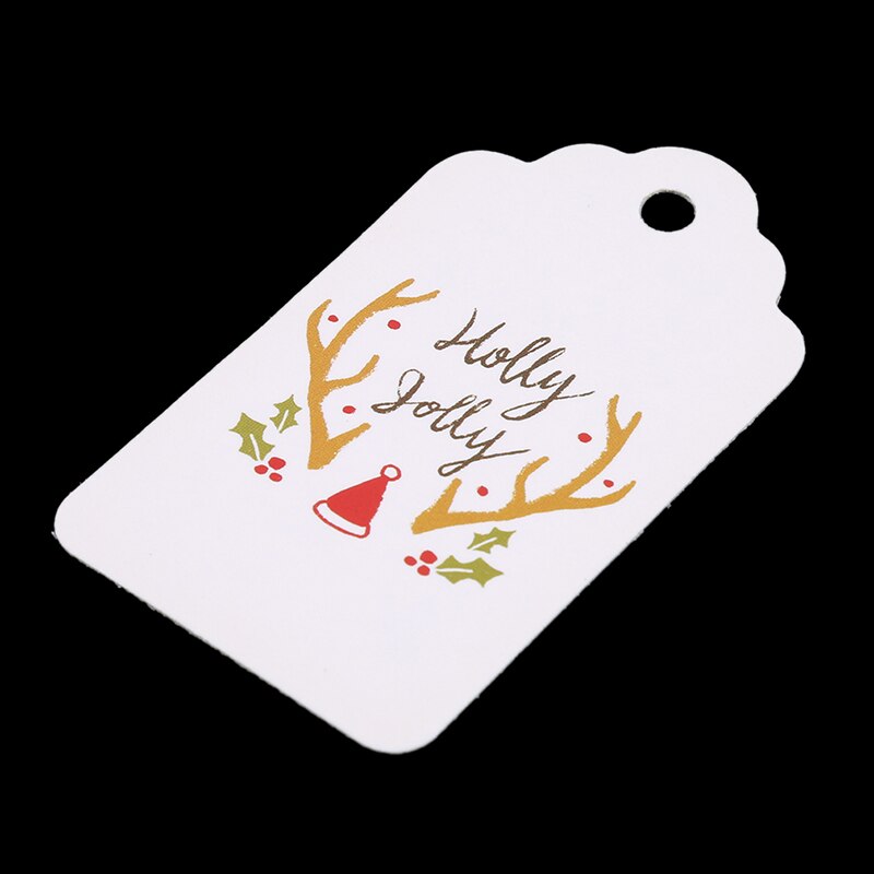 Offre spéciale étiquettes volantes papier Kraft blanc robinets avec chaîne à la main bricolage étiquettes de noël étiquettes affichage emballage étiquette carte