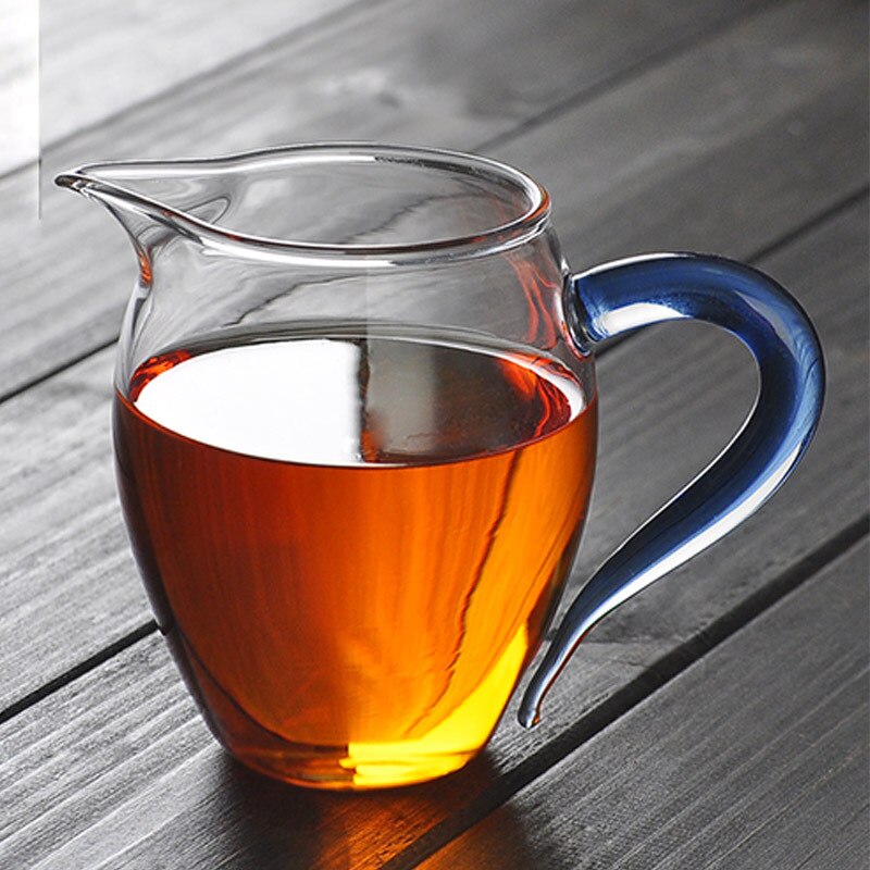 Verdickt glas messe tasse wärme-beständig Tee Separator Farbe gürtel griff Tee Haikungfu glas Tee zeremonie Tee-einstellen zubehör