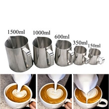 Rvs Melk Opschuimen Jug Espresso Koffie Pitcher Barista Craft Koffie Latte Melk Opschuimen Jug 150/350/600 /1000/1500 ML