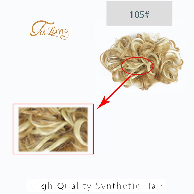 TALANG 2 Plastic Comb Clip In Curly Synthetic Hair Pieces Chignon Updo Cover Hairpiece Extension Hair Bun Hair Accessories: F6-66