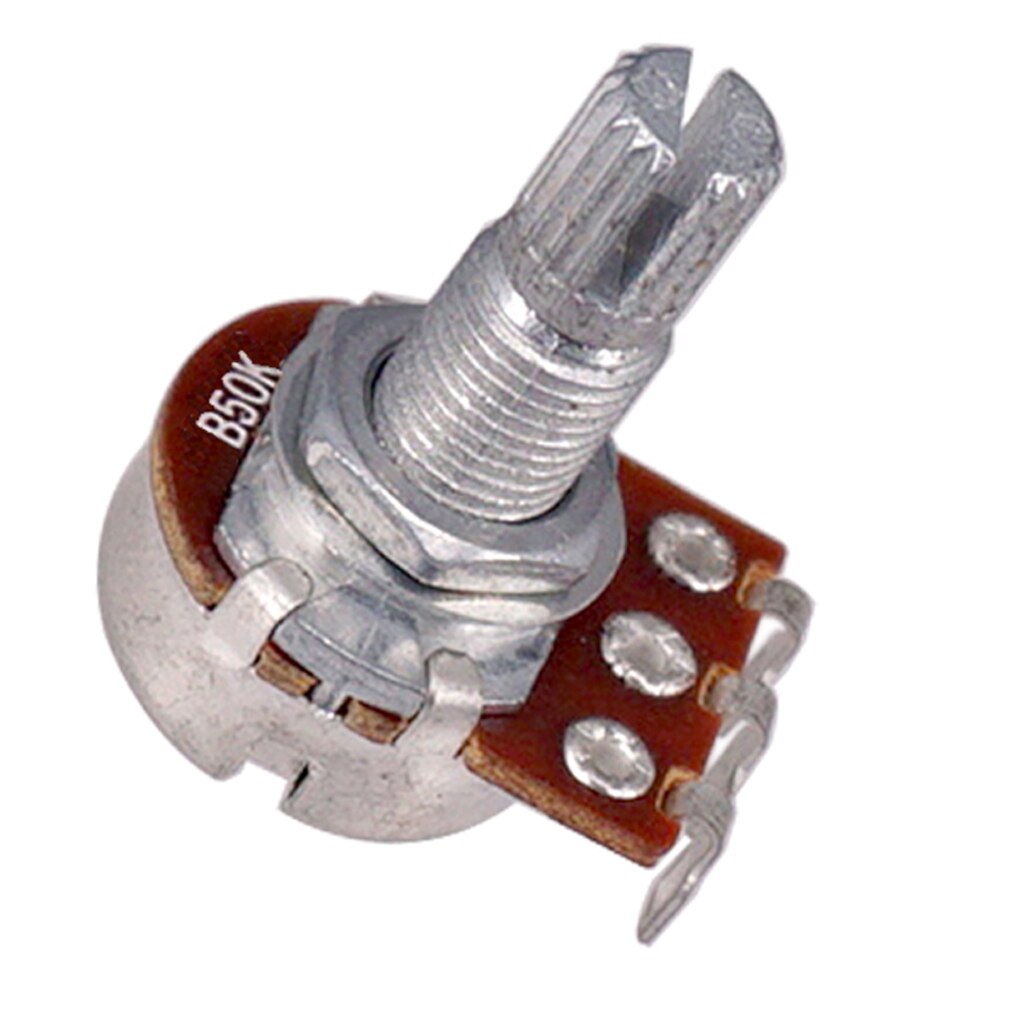 Guitar potentiometer pot A50k B50K 4-pack set 17mm dia tone volume control