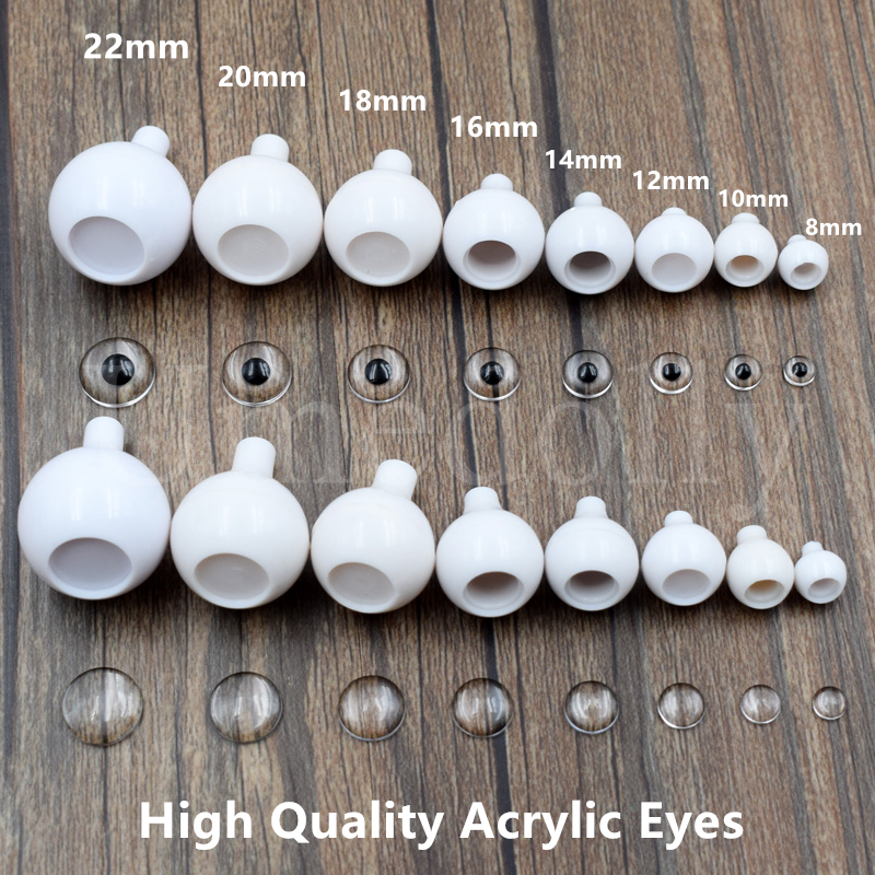 4 Paires D'yeux Ovales En Plastique à Dos Plat, Iris 5mm/6mm/7mm/8mm/9mm Pour La Fabrication De Poupées En Porcelaine Ou Reborn, Fournitures De Travaux Manuels