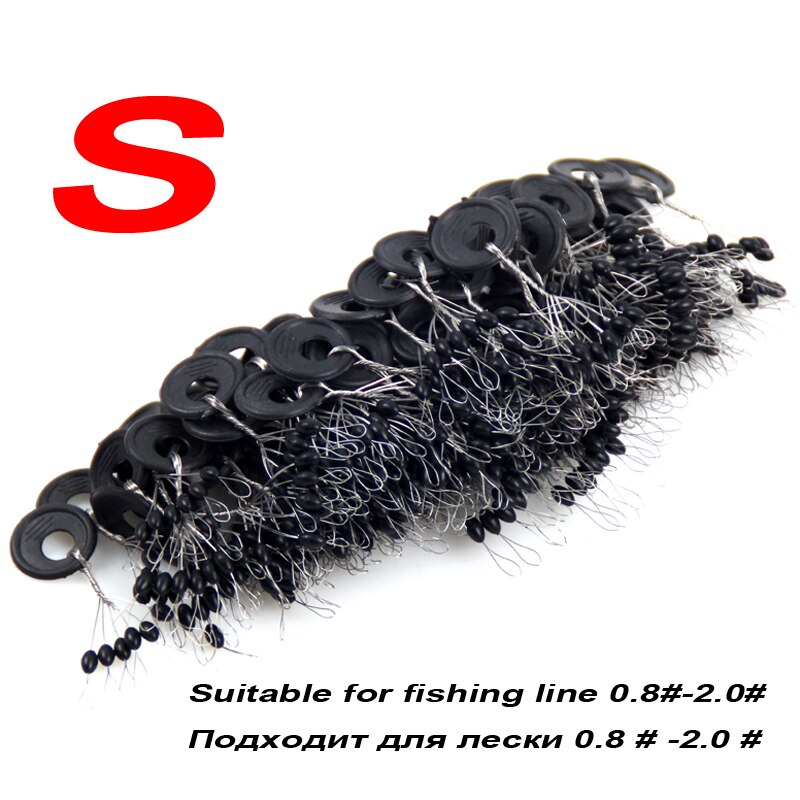 600 Uds 100 grupos/Set tapón de goma de frijoles Oval Space Bean pesca flotador de corcho de pesca conector de línea de accesorios PJ208: S