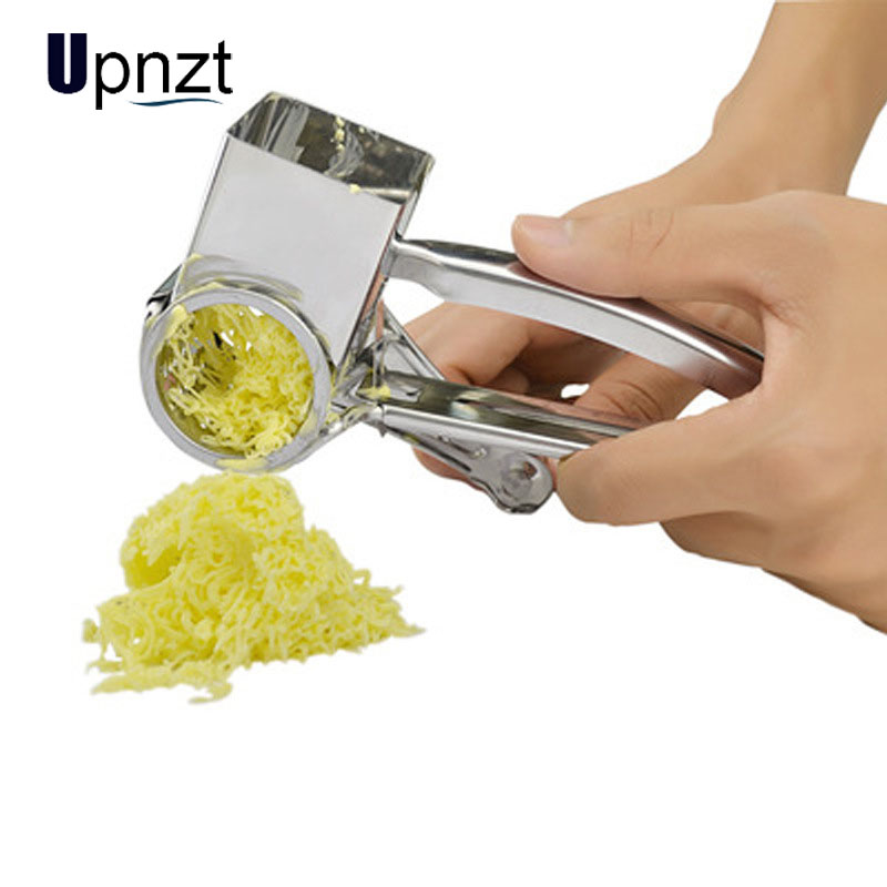 Hand-Cranked Cheese Grater Stainless Steel Rotary Cheese Graters Shredder Chocolate Cutter Garlic Grinder Kitchen Gadgets
