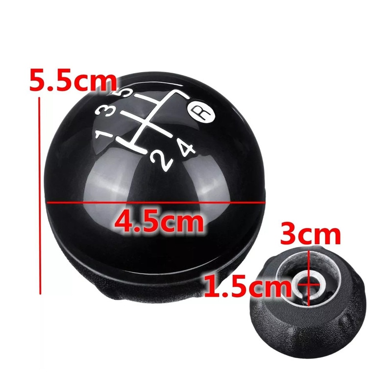 Car Gear Shift Knob for Fiat 500 500c 5-Speed MT Gearshift Shifter Lever Stick Pen Head Ball POMO Manual Shiftknob Arm