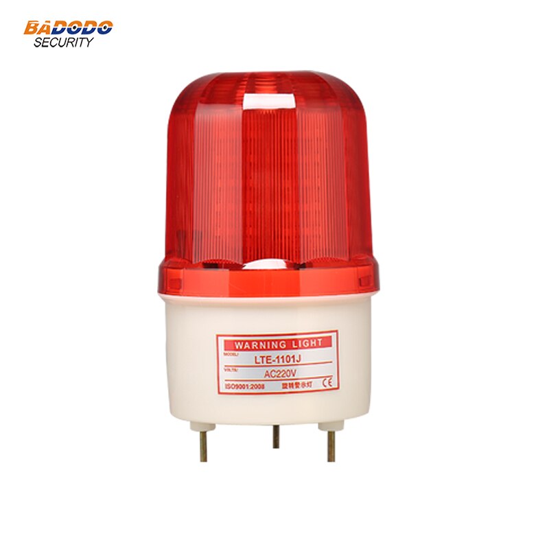 Rotación de rotary LED estroboscópico Luz de alarma luz sirena amarillo Azul Rojo verde luz de advertencia LED lámpara de voz: Rojo