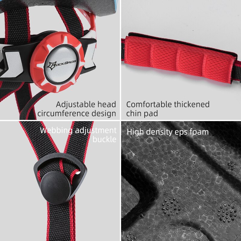 Rockbros Integraal-Gegoten Elektrische Fiets Helmen Mannen Vrouwen Shockproof Fietsen Helmen Met Rand Mtb Helm Fiets Accessoires