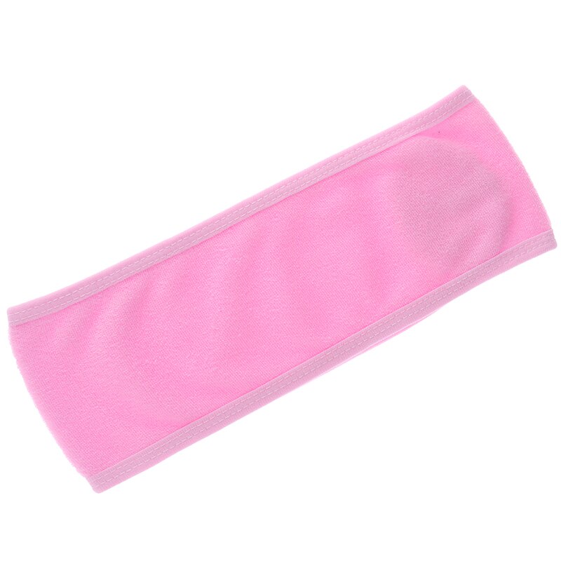 1 pièces coloré doux Salon SPA visage bandeau femmes réglable bandeau maquillage Toweling enveloppe cheveux bandeau cheveux accessoires: pink