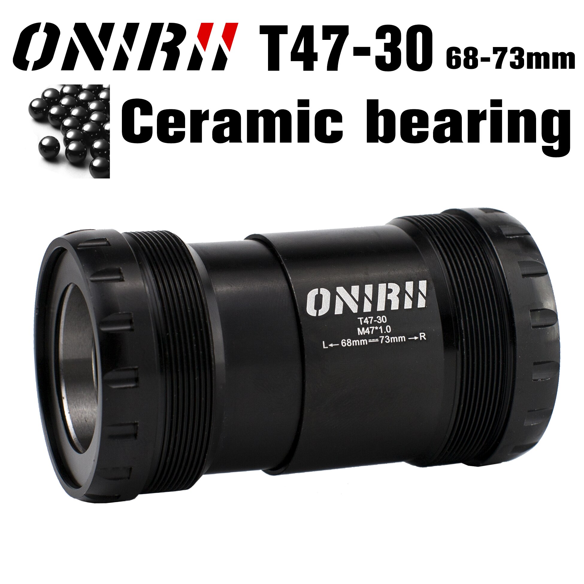 ONIRII T47 Bicycles Ceramic Bearing Bottom bracket Thread, T47-30 68mm 86.5mm for 24 DUB 30 BB Road MTB Bike SRAM Crank Part