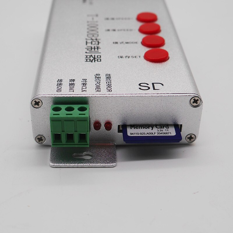 DC5V-24V T1000B tarjeta SD WS2801 WS2811 WS2812B LPD6803 8806 LED tira de led digital 2048 píxeles DMX512 controlador RGB