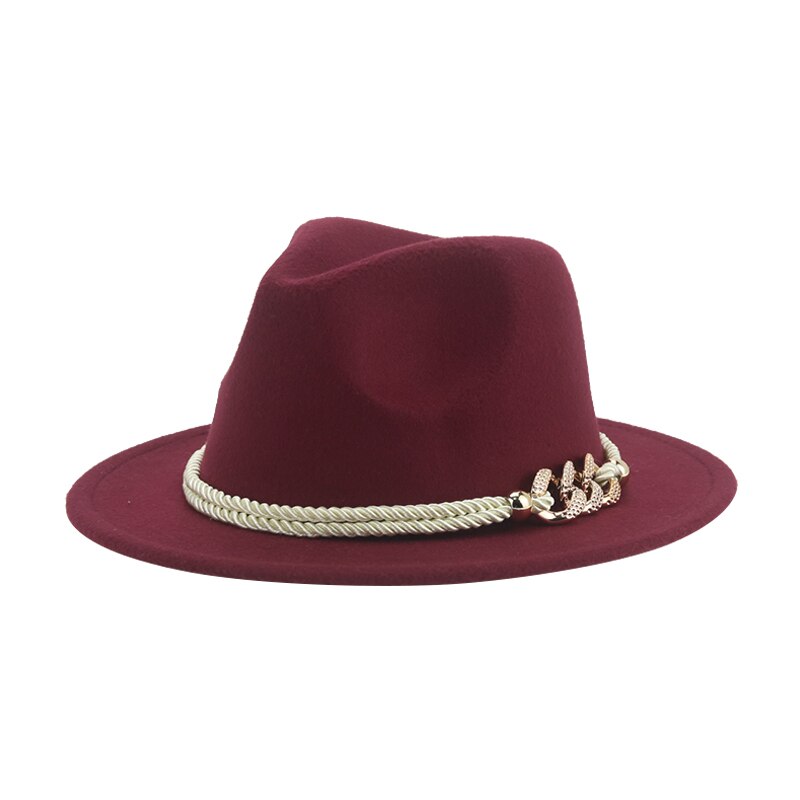 chapeau femme bonnet casquette chapeau homme Chapeau Fedoras pour filles et garçons, taille 52cm, 54cm, couleur unie, petites casquettes Jazz Panama, ceinture, robe formelle d'extérieur,: wine red
