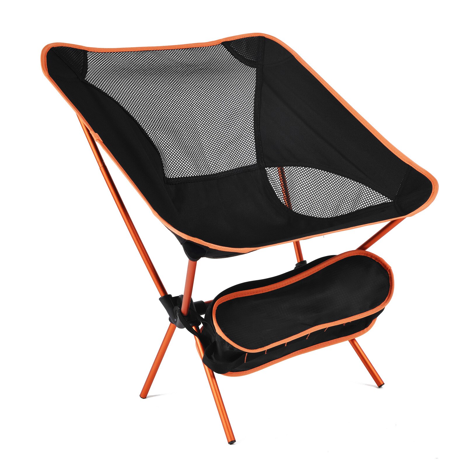 Reizen Ultralight Klapstoel Superhard Hoge Belasting Outdoor Camping Stoel Draagbare Strand Wandelen Picknick Zetel Vissen Gereedschap Stoel: Orange