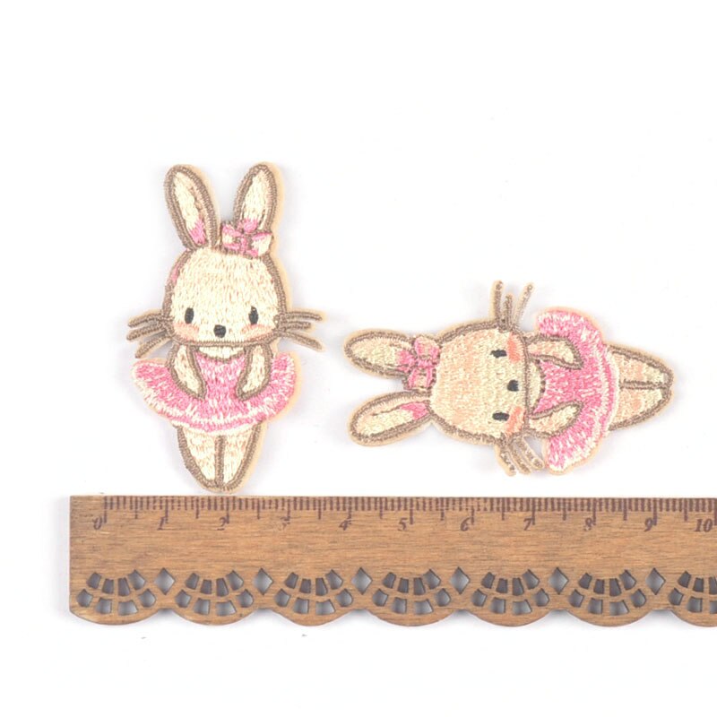 5 sztuk śliczne królik/ptak/wiewiórka łaty hafty robić szycia akcesoria ubrania aplikacje wyroby rękodzielnicze DIY 37-55mm c3216: 5