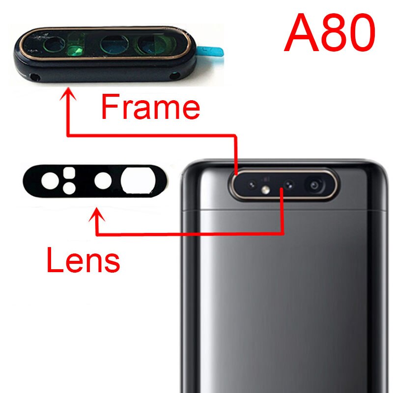 Hinten Kamera Glas Objektiv Abdeckung Rahmen Für Samsung Galaxis A80 A850 A805F Zurück Kamera Glas Objektiv Ring Rahmen Ersatz Teile