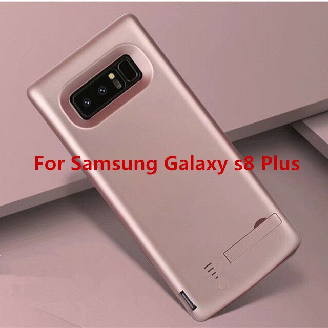Bærbar telefon batteri-etui til samsung galaxy  s9/  samsung  s9 plus batterioplader etui til samsung  s8 plus powerbank: Rosa guld   s8 plus