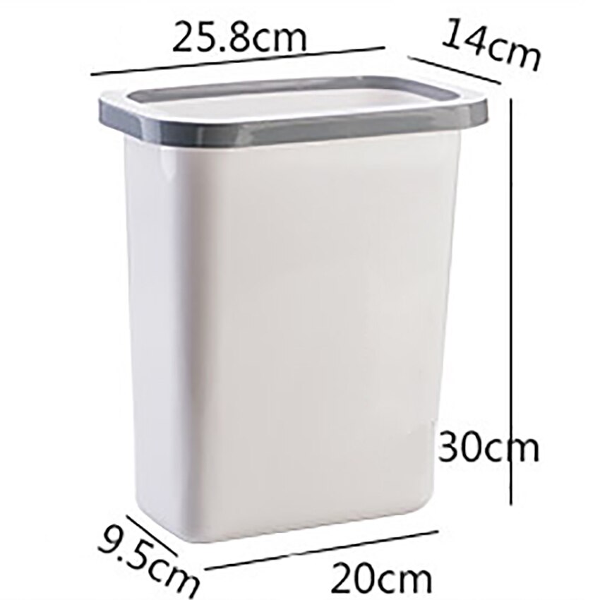 Kitchen Hanging Trash Cans Cabinet Door Hanger Plastic Waste Bins Bathroom Dustbin Pressure Ring Paper Basket Container