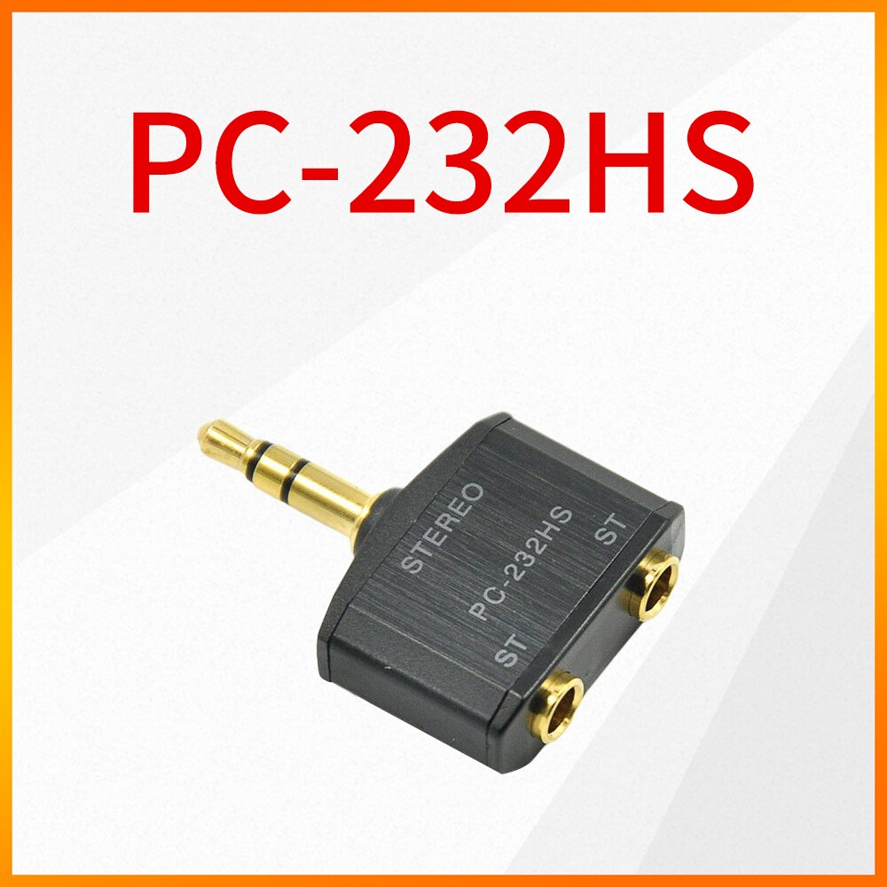 Original PC-232HS 3.5mm Audio 1 Point 2 Adapter For Sony Headset Stereo Mini Plug Aux One Point Two