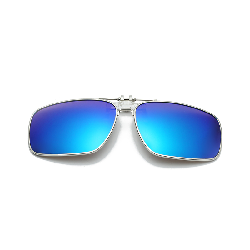 Men Polarized Clip On Sunglasses Photochromic Designers Glasses Anti Glare Sports Clip On Sunglasses For Myopia UV400 Eyeglasses: Blue