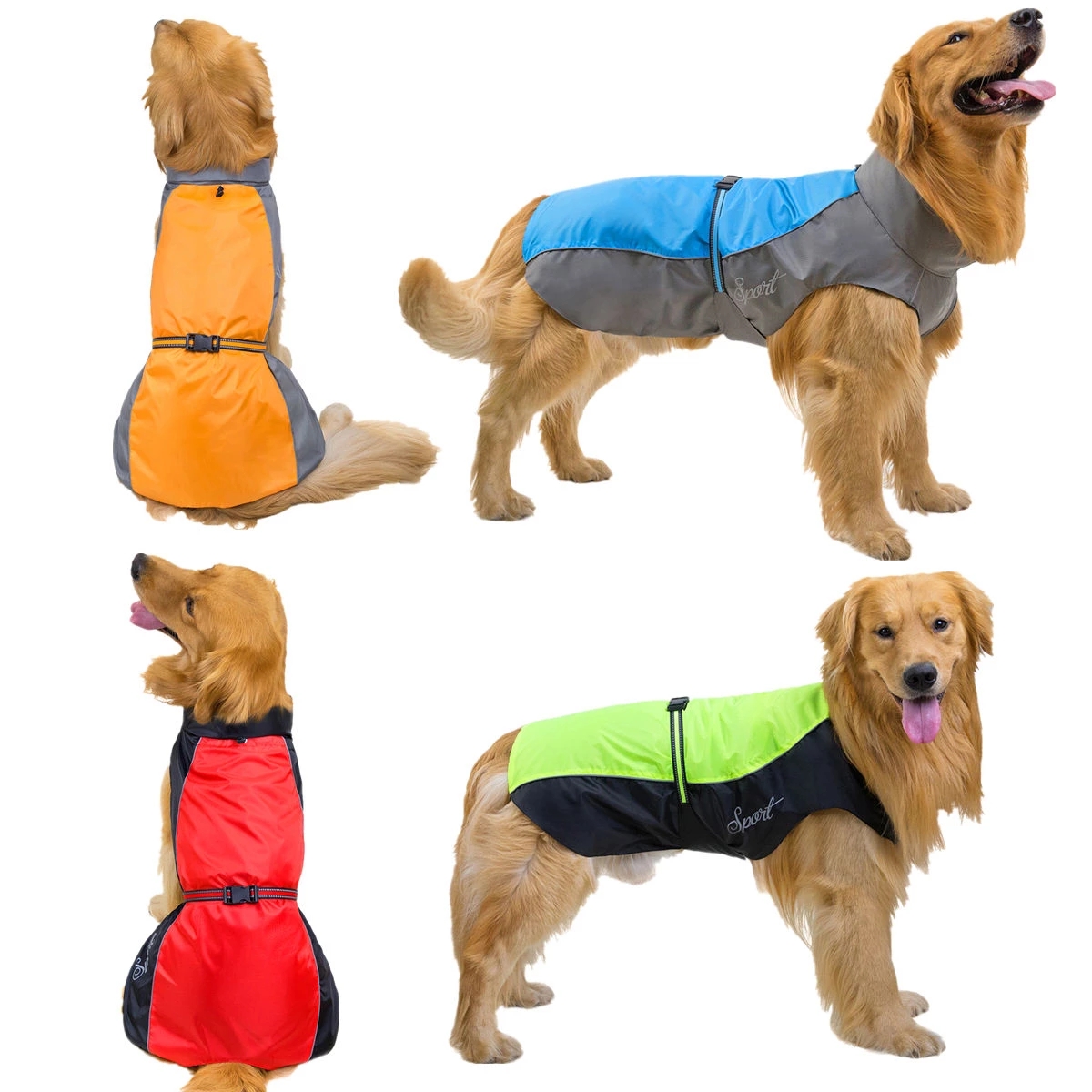 Capa de chuva para cães grandes, roupas para animais de estimação, capa de chuva, golden retriever, trajes grandes para cães, casaco, jaqueta, manto corgi