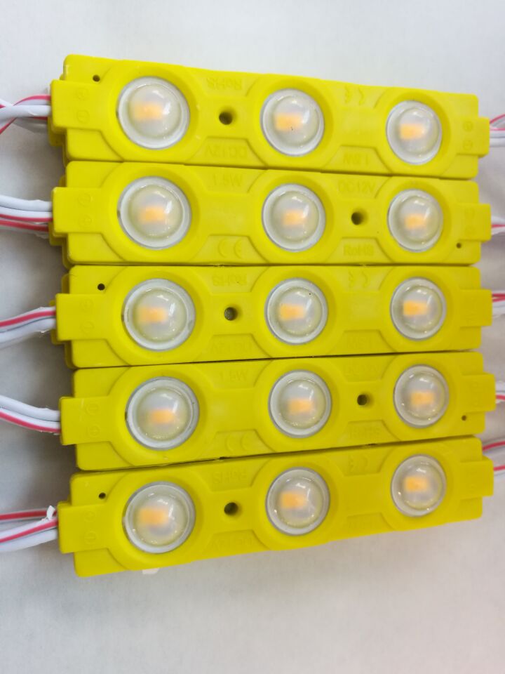 2835 3leds injection LED Module with lens 160 degree,1.2W constant current DC12V advertising light