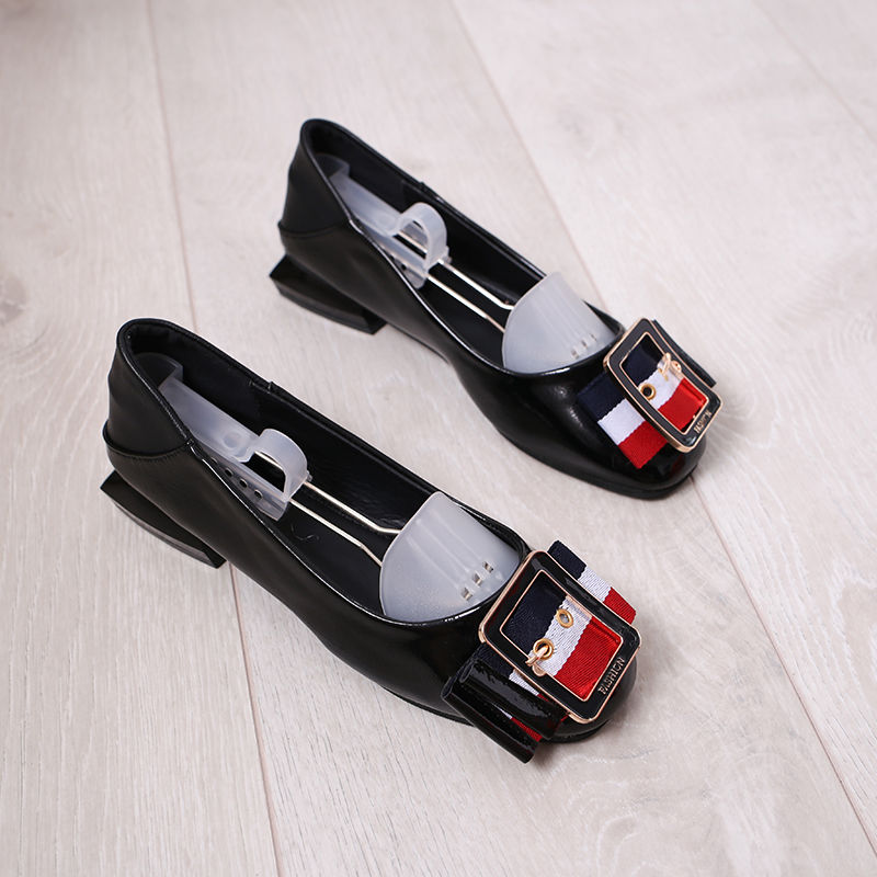 Heel Spring Toe Spring Cresfimix women pu leather round toe spring slip o... β Grandado