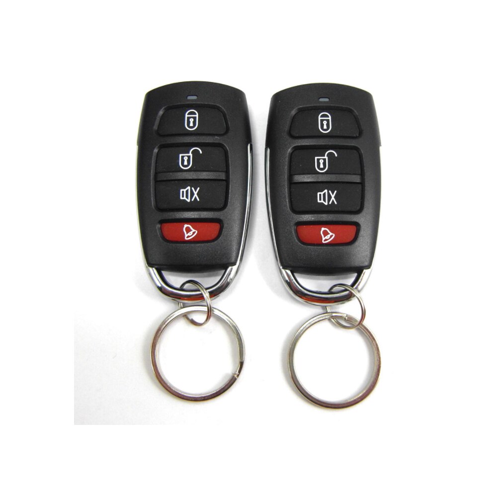 Uniwersalny alarm samochodowy system 1-sposób uniwersalna ochrona system bezpieczeństwa dostęp bezkluczykowy syreny + 2 zdalnego sterowania włamywacz