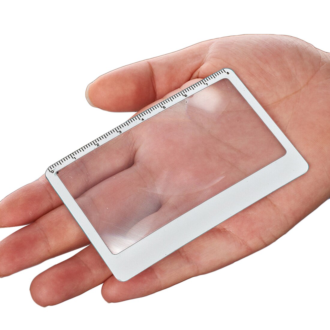 Credit Card Magnifiers Transparent 3 X Magnifier Magnification Magnifying Fresnel for Reading Newspaper Print Book: White