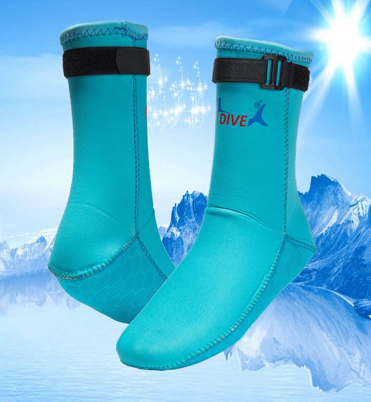 Nicht-Unterhose 3mm Neopren Tauchen Surfen Socken Warme Schwimmen Schuhe Verhindern kratzen Herren Frauen freundlicher Strand Schnorcheln Stiefel: Himmel Blau / XS