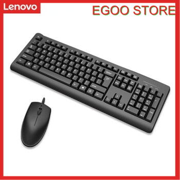 Lenovo Original Wired Keyboard and Mouse Set Combo USB Interface X830L KM4800S KM102 Waterproof for Desktop Computer Laptop
