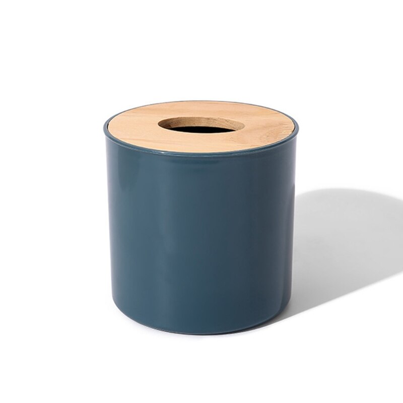 Tissue Box Roll Paper Storage Container Remote Control Storage Case: blueRound