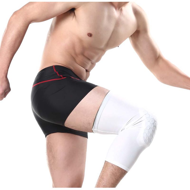 1 Pc adulte hommes enfants sport basket-ball Pad jambe genou à manches longues protecteur Gear Crashproof jambières