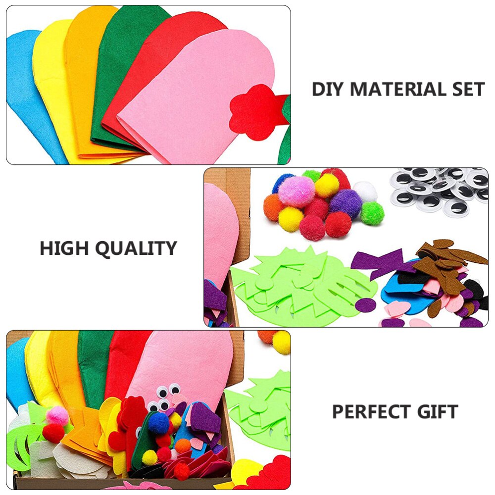 1 Set Handpop Diy Materiaal Premium Nuttig Duurzaam Handgemaakte Handpop Marionet Ambachten Voor Diy Kids Peuter