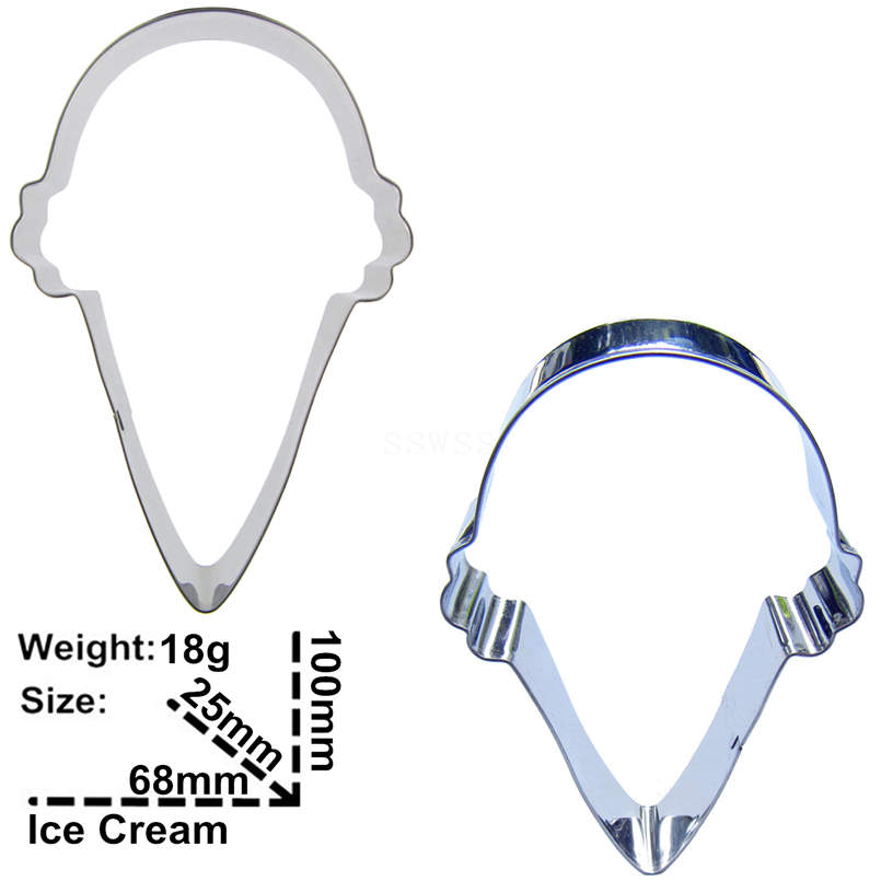 Large Ice Cream Cones Shape Cake Decorating Fondant Cutters Tools,Dessert Cookie Biscuit Baking Molds,Direct Selling