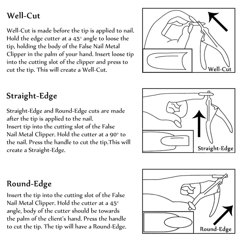 1 pièce de coupe-ongles rouge rose bleu pour faux ongles en gel uv, coupe-bordures en acier inoxydable, outil de manucure