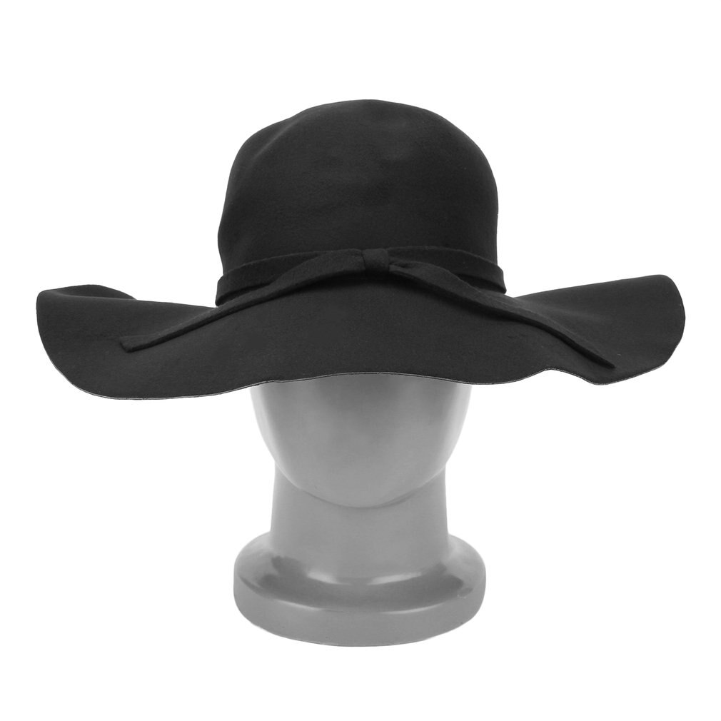 Soft Women Vintage Retro Wide Brim Wool Felt Bowler Fedora Hat Floppy Cloche Sun Hats 3 Colours For Women Cap Gorro Chapeu