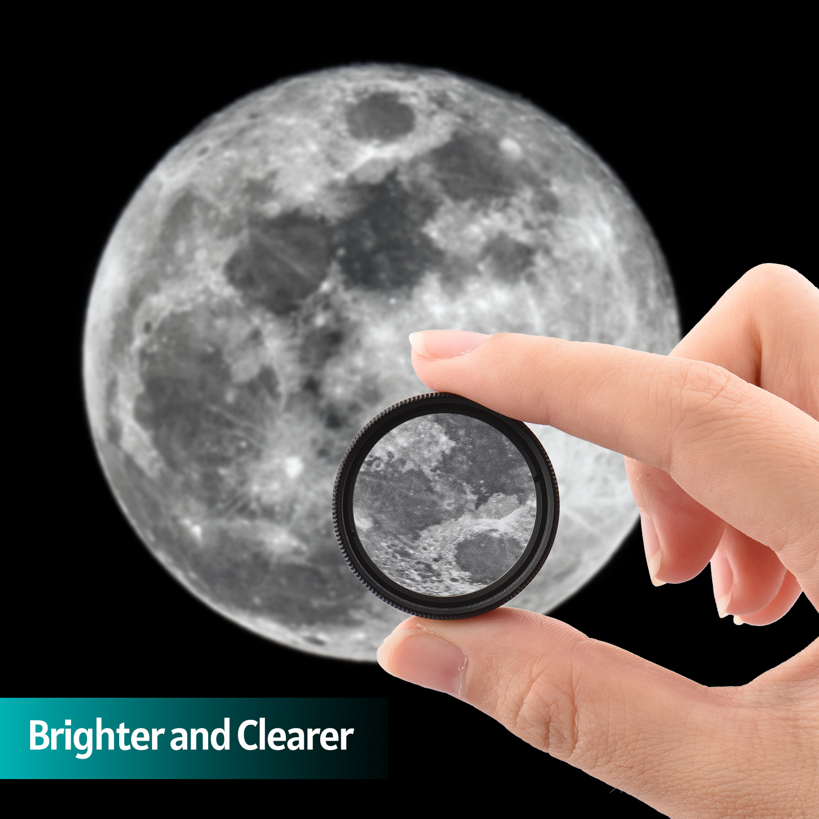 Camnoon 1.25 Inch Maan Filter 25 Procent Doorlaatbaarheid Filter Voor Astronomische Telescoop Oculair