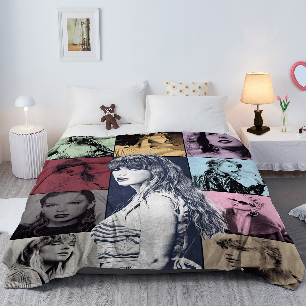 Couverture à jeter pour fille, lunettes de soleil chaudes en peluche, couvertures d'avion en papier pour enfants, adultes et adolescents pour canapé, canapé et lit