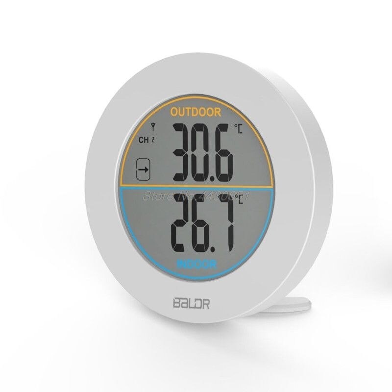 Table Wireless Thermometer LCD Display Indoor Outdoor Sensor Wall Temperature