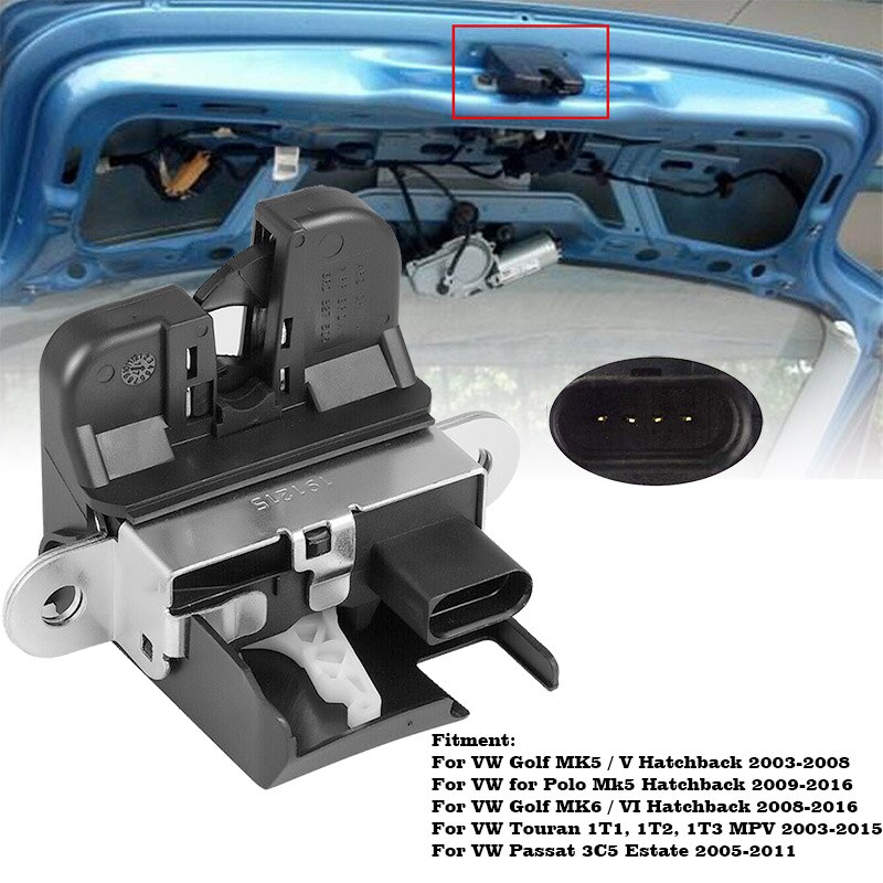 Rear Trunk Boot Lid Lock Latch For VW Volkswagen Golf MK6 R32 GTI Rabbite Passat Variant 5KD 827 505 9B9 5K0827505A