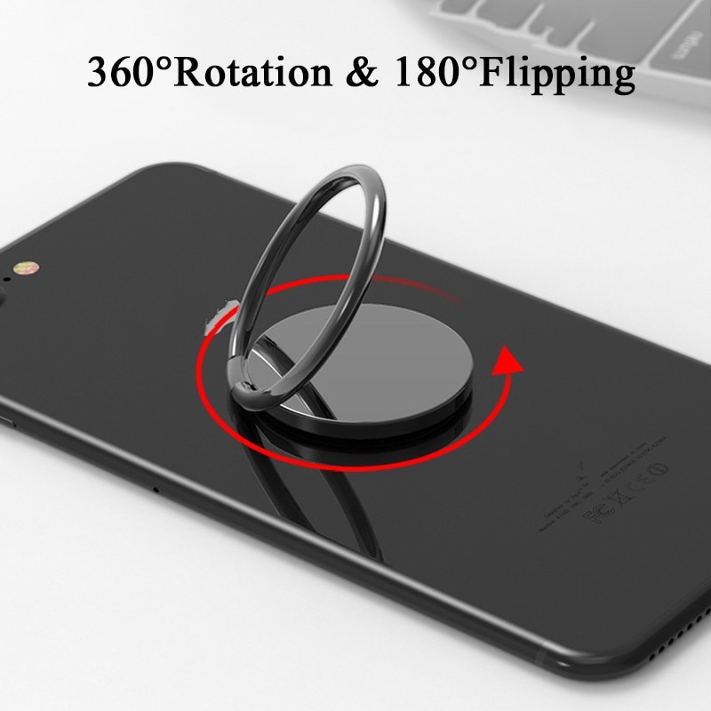 Acessórios De luxo Rotação Phone Holder 360 Graus Rotatable Ímã Anel De Dedo de Metal Soquete Para Magnetic Estande de Smartphones